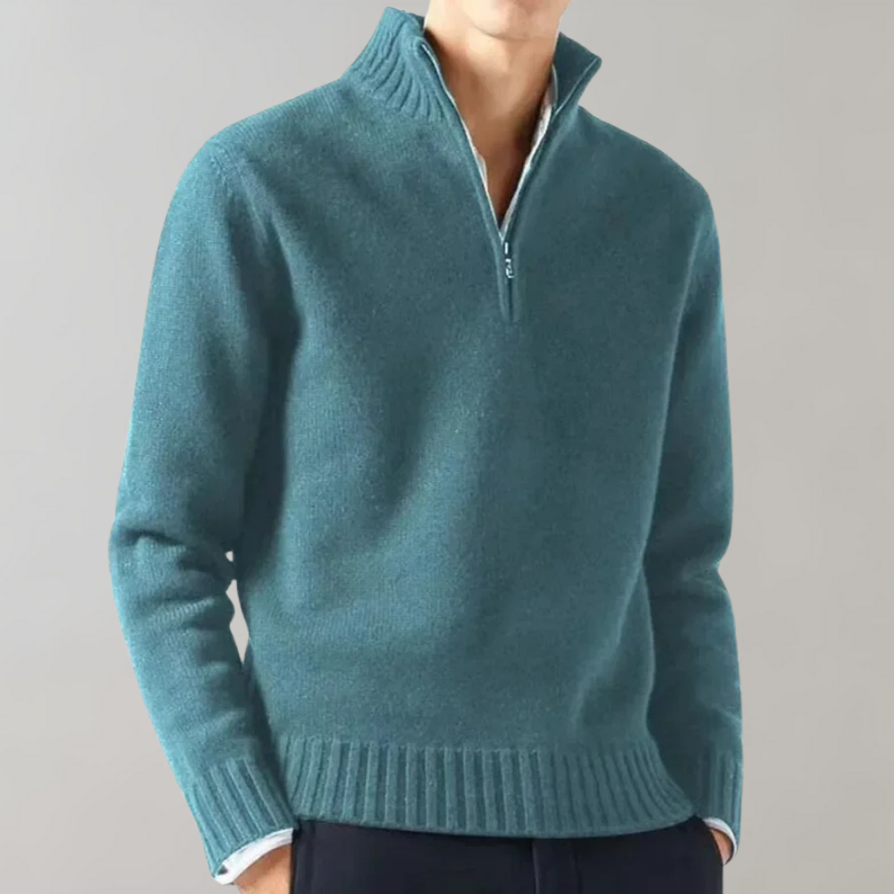 Maison || Elegante Half Zip Sweater