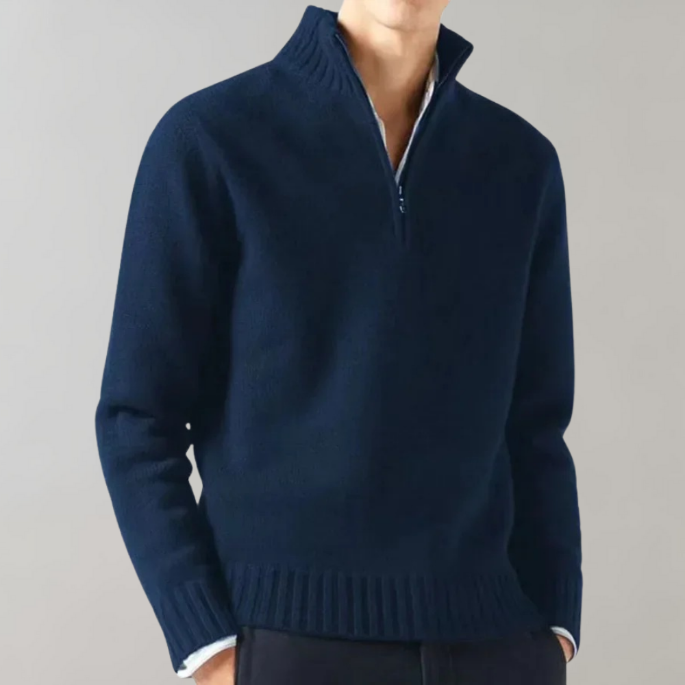 Maison || Elegante Half Zip Sweater