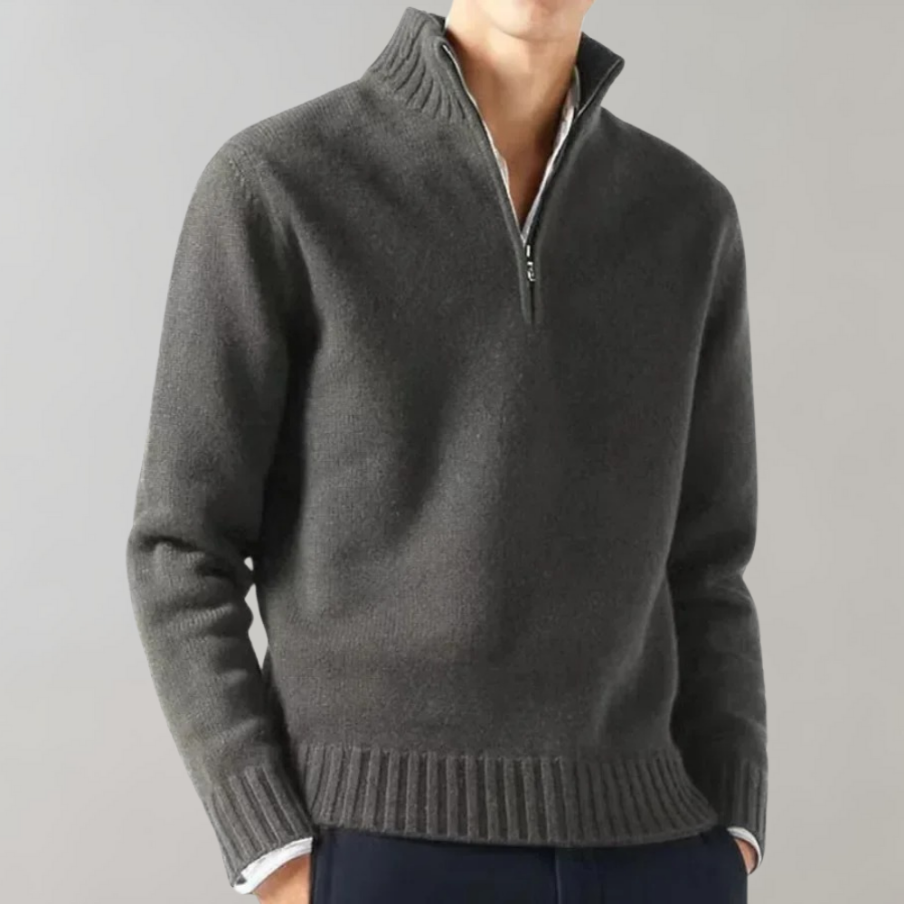 Maison || Elegante Half Zip Sweater