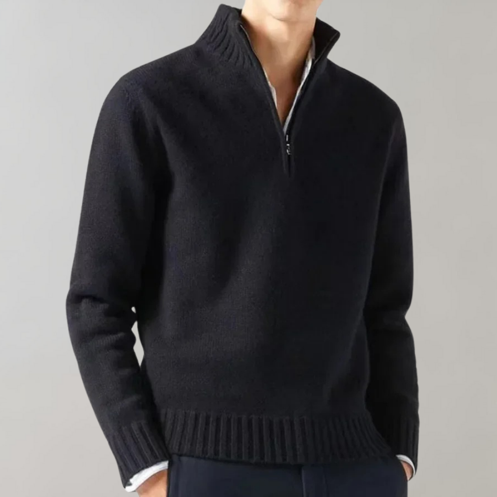 Maison || Elegante Half Zip Sweater